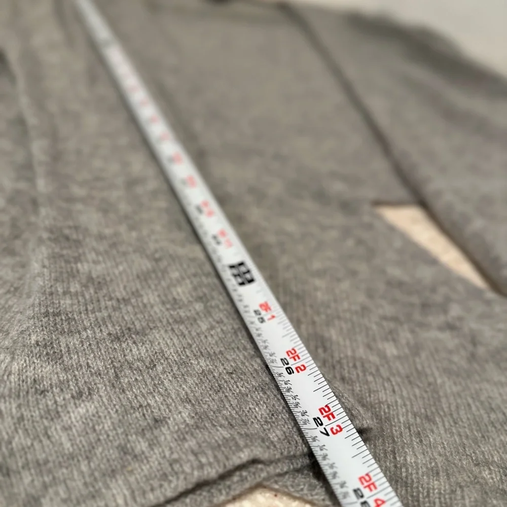 Philosophy Dane Lewis Light Gray 100% Cashmere Open Cardigan Sweater High-LowHem - Picture 7 of 15